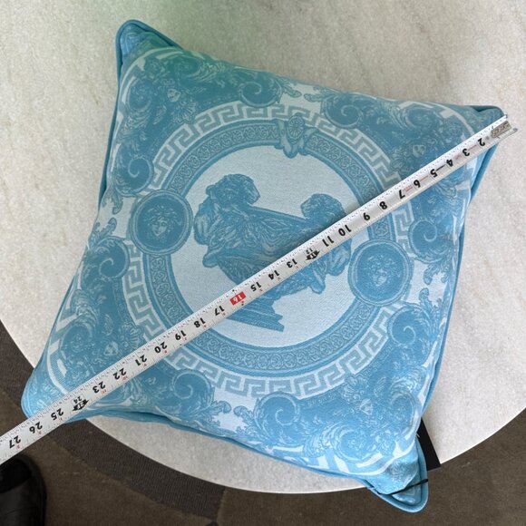 Versace Medusa Print Wool/Cashmere Pillow Cushion, large, New Made in Italy - Picture 7 of 13